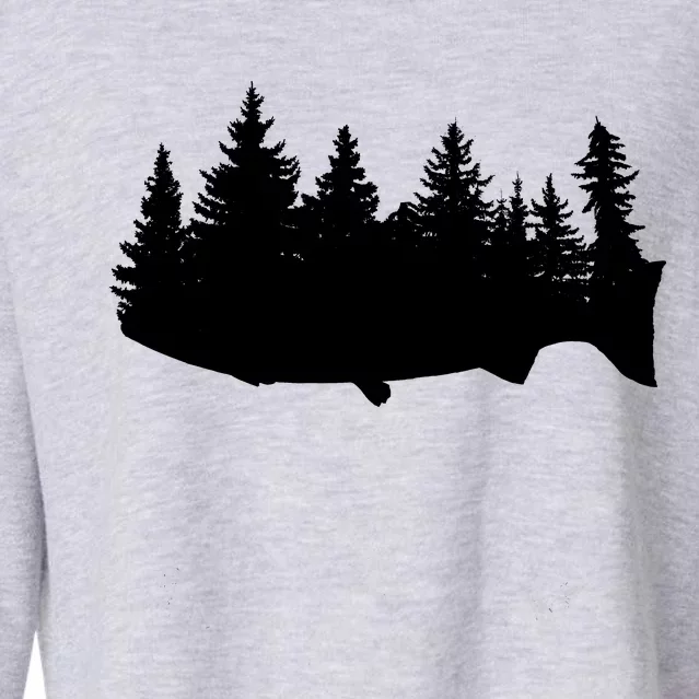 Fishing Wilderness Cropped Pullover Crew