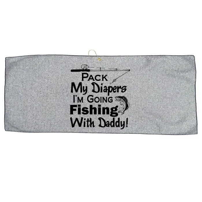 Fishing With Daddy Large Microfiber Waffle Golf Towel