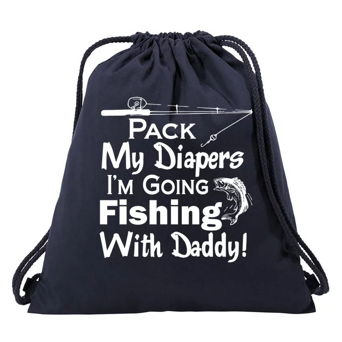 Fishing With Daddy Drawstring Bag