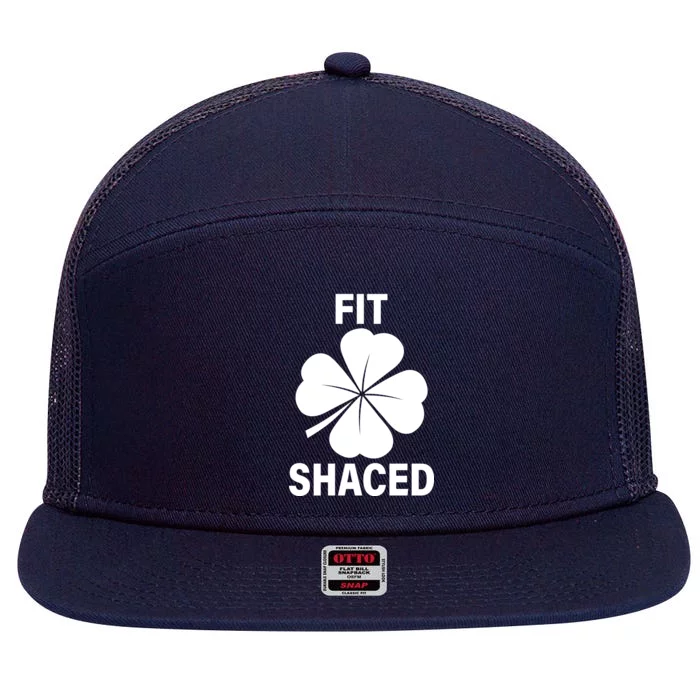 Fit Shaced Funny Irish Drinking Party 7 Panel Mesh Trucker Snapback Hat