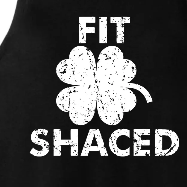 Fit Shaced Funny St. Patrick's Day Irish Clover Beer Drinking Ladies Tri-Blend Wicking Tank