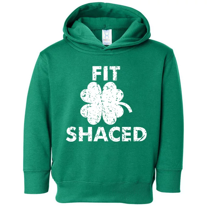 Fit Shaced Funny St. Patrick's Day Irish Clover Beer Drinking Toddler Hoodie