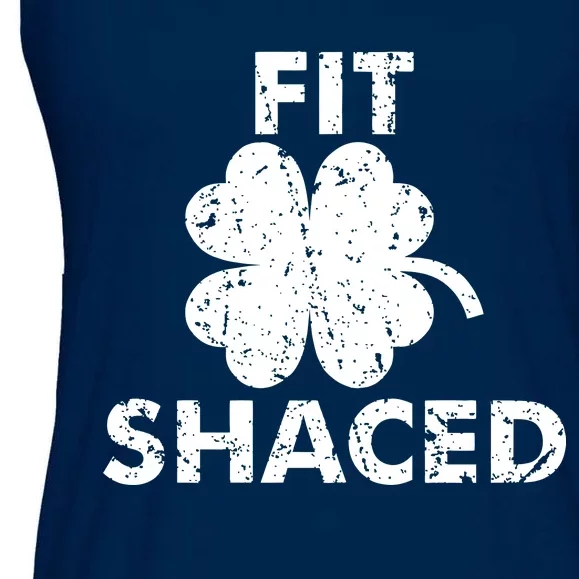 Fit Shaced Funny St. Patrick's Day Irish Clover Beer Drinking Ladies Essential Flowy Tank