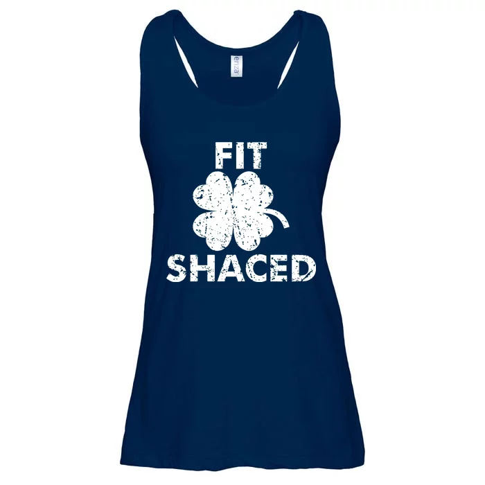 Fit Shaced Funny St. Patrick's Day Irish Clover Beer Drinking Ladies Essential Flowy Tank