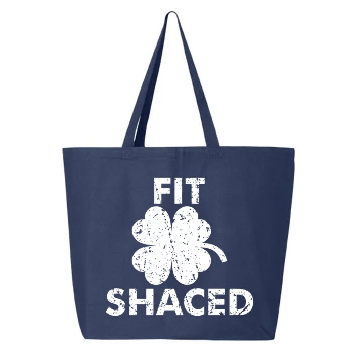 Fit Shaced Funny St. Patrick's Day Irish Clover Beer Drinking 25L Jumbo Tote