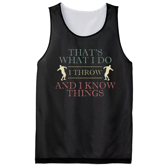 Funny I Throw And Know Things Shot Put Athlete Athletics Putter Mesh Reversible Basketball Jersey Tank