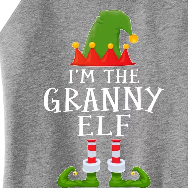 Funny I'm The Granny Xmas Santa Hat Family Christmas Gift Women’s Perfect Tri Rocker Tank