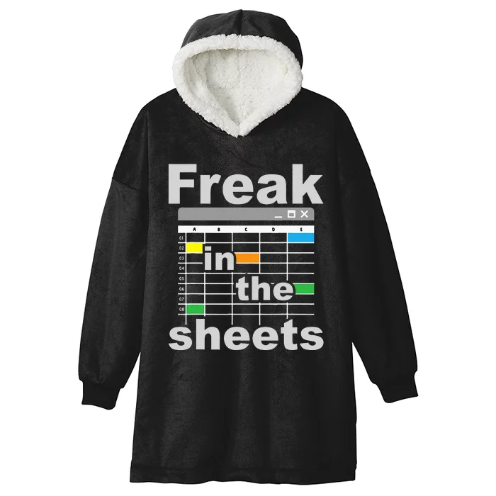 Freak In The Sheets Funny Accountant Analyst Secretary Hooded Wearable Blanket