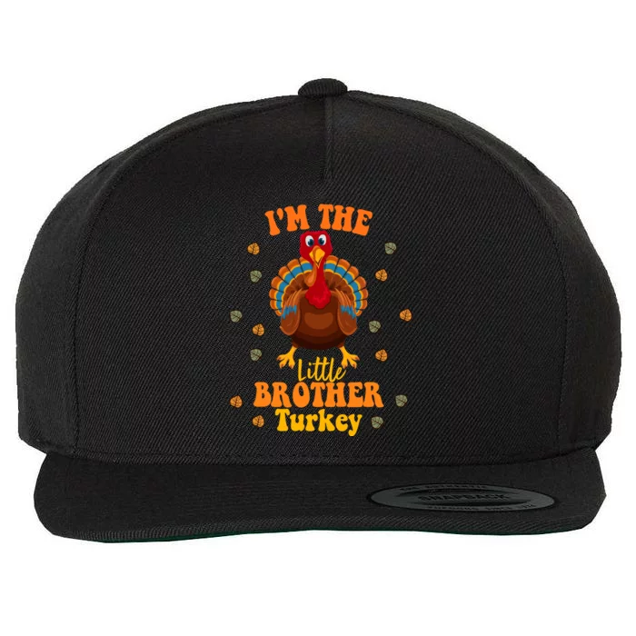 Funny IM The Little Brother Turkey Thanksgiving Wool Snapback Cap