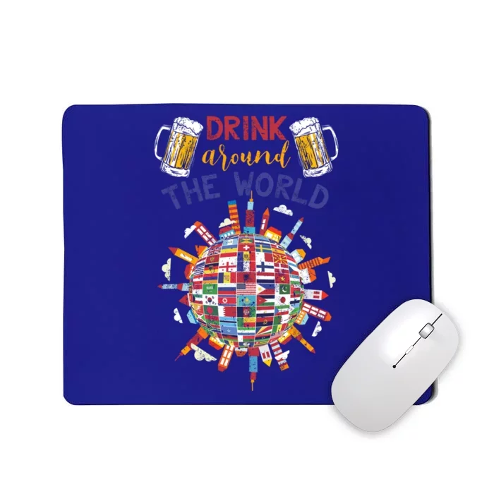 Funny Ing Travelling Party Gift Around The World Gift Mousepad