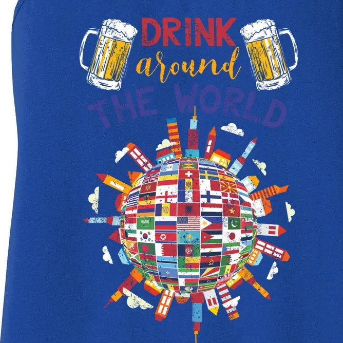 Funny Ing Travelling Party Gift Around The World Gift Women's Racerback Tank