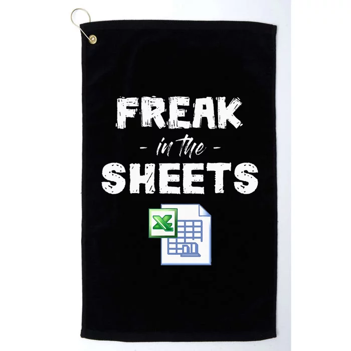 Freak In The Excel Sheets Funny Accountant Spreadsheet Platinum Collection Golf Towel