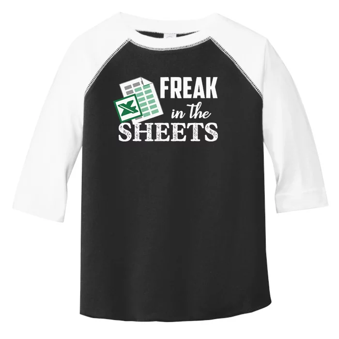 Freak In The Excel Sheets Funny Accountant Spreadsheet Toddler Fine Jersey T-Shirt