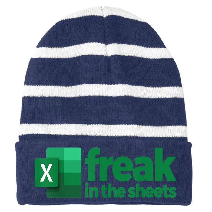 Freak In The Excel Sheets Striped Beanie with Solid Band