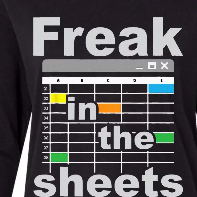 Freak In The Sheets Funny Accountant Analyst Secretary Womens Cotton Relaxed Long Sleeve T-Shirt