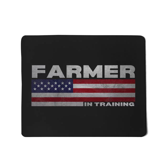 Farmer In Training Future Farmer Patriotic American Flag Mousepad