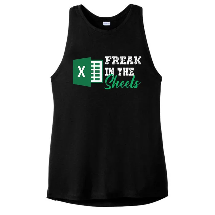 Freak In The Excel Sheets Ladies Tri-Blend Wicking Tank