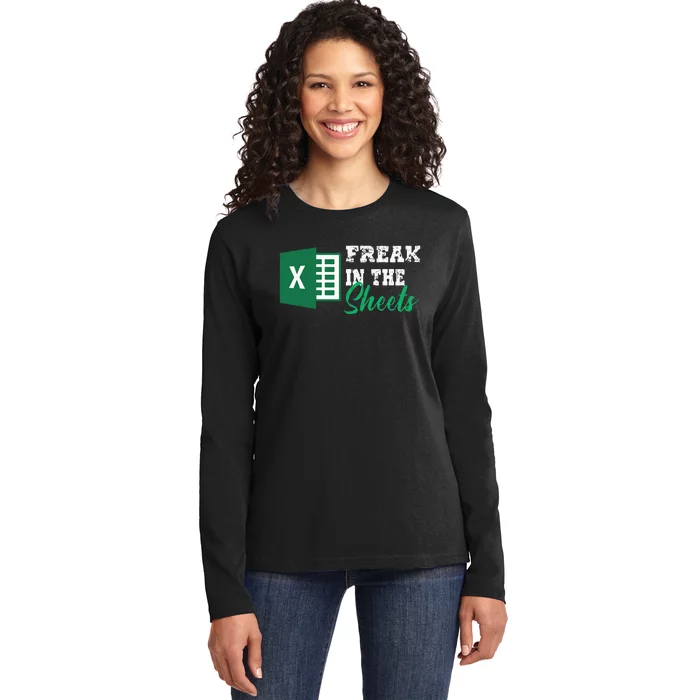 Freak In The Excel Sheets Ladies Long Sleeve Shirt