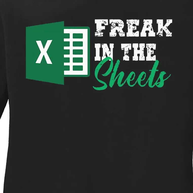 Freak In The Excel Sheets Ladies Long Sleeve Shirt