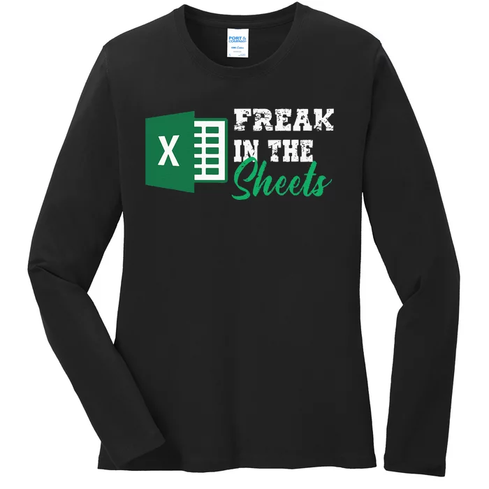 Freak In The Excel Sheets Ladies Long Sleeve Shirt