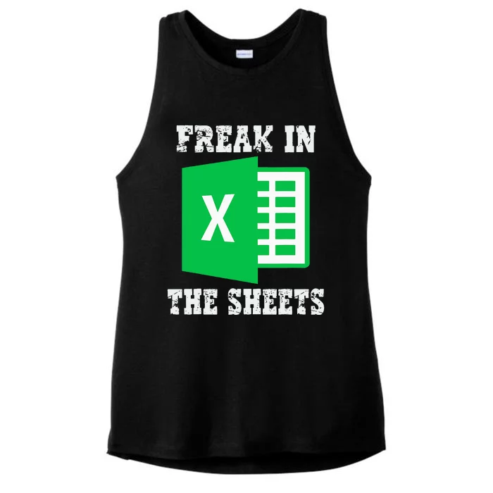 Freak In The Excel Sheets Ladies Tri-Blend Wicking Tank