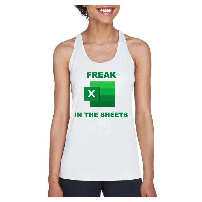 Freak In The Excel Sheets Women's Racerback Tank