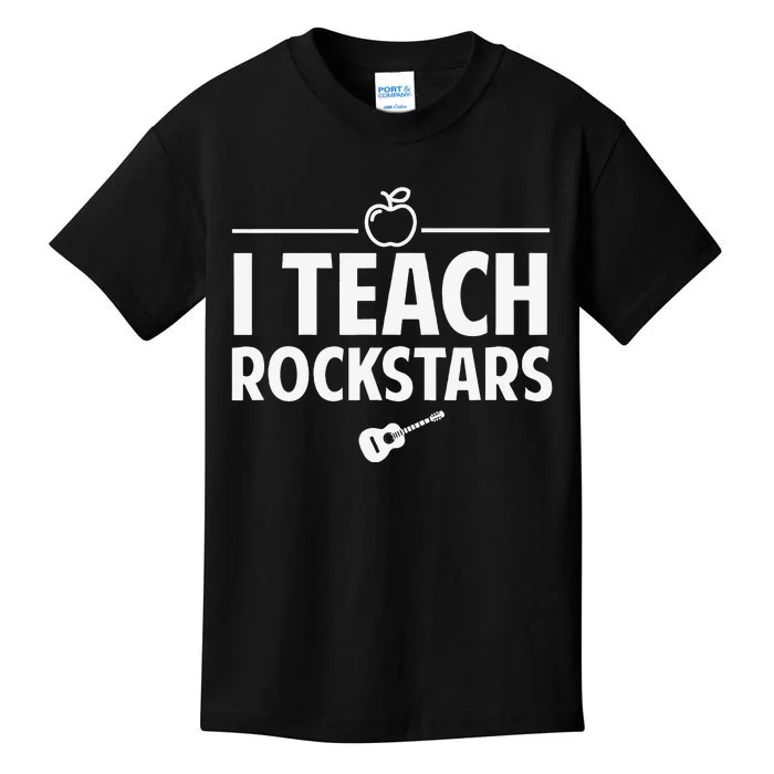 Funny I Teach Rockstars Guitar Teachers Kids T-Shirt