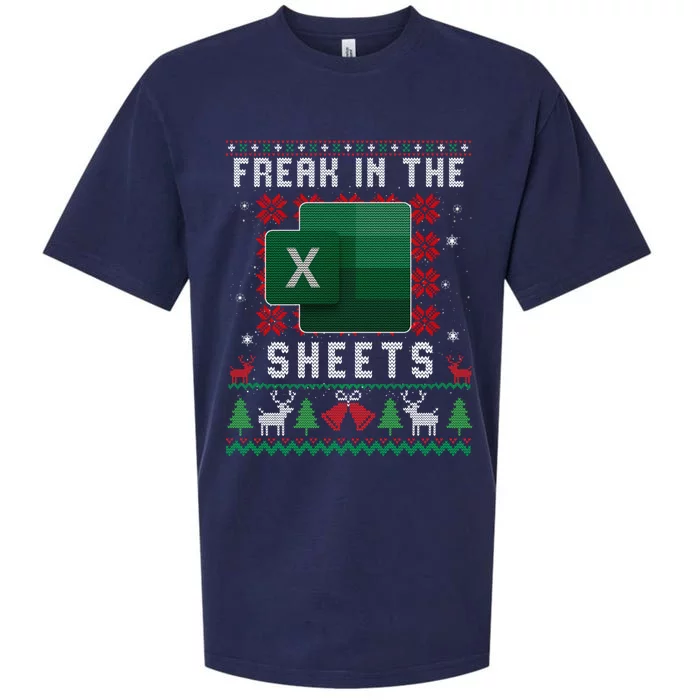 Freak In The Sheets Excel Ugly Christmas Sweater Sueded Cloud Jersey T-Shirt