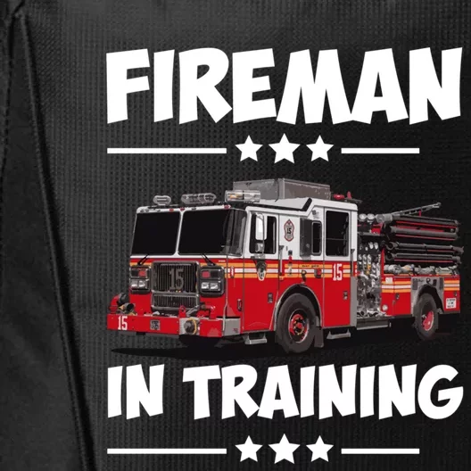 FIREMAN IN TRAINING for boy and girl City Backpack