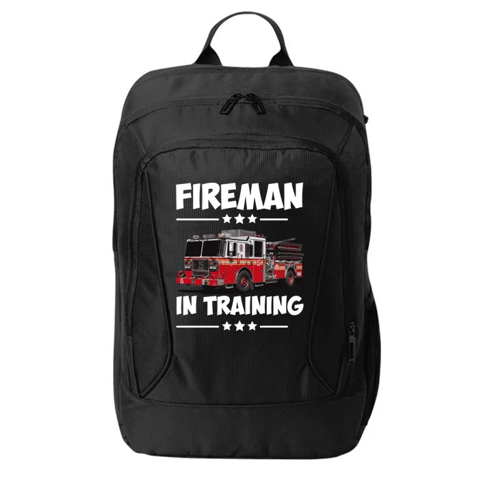 FIREMAN IN TRAINING for boy and girl City Backpack