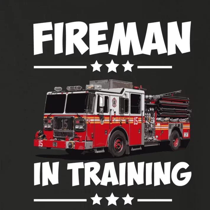 FIREMAN IN TRAINING for boy and girl Toddler Long Sleeve Shirt