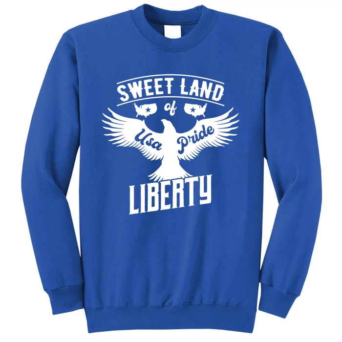 Fun Inspirational Tee Sweet Land Of Liberty Usa Pride Gift Tall Sweatshirt