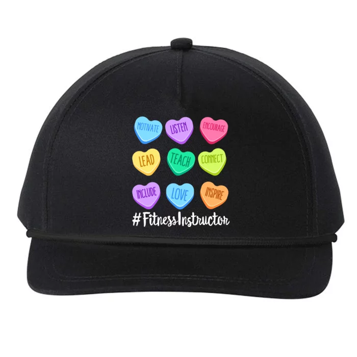 Fitness Instructor Teacher Valentine's Day Candy Heart Gift Snapback Five-Panel Rope Hat