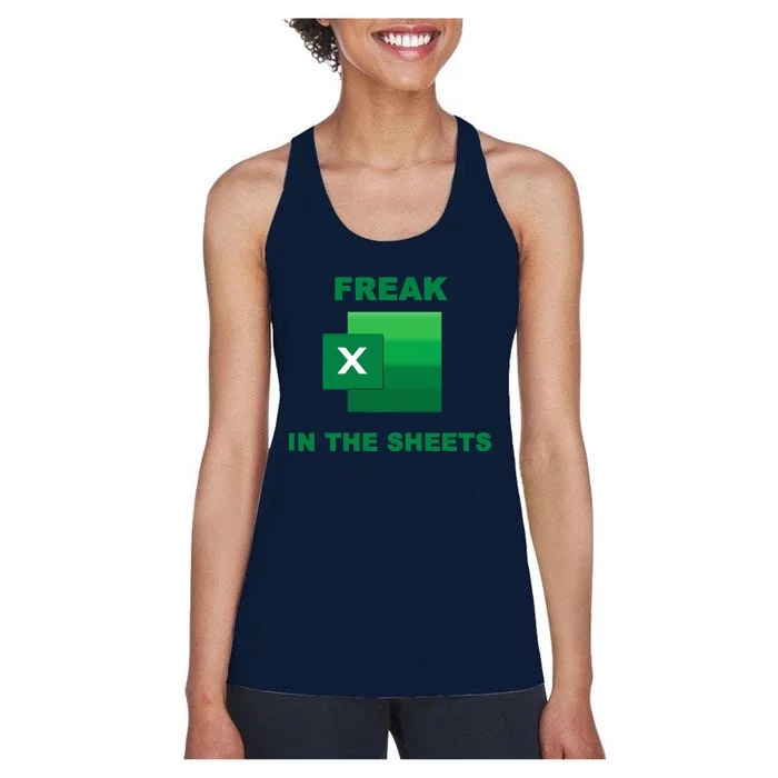 Freak In The Excel Sheets Women's Racerback Tank