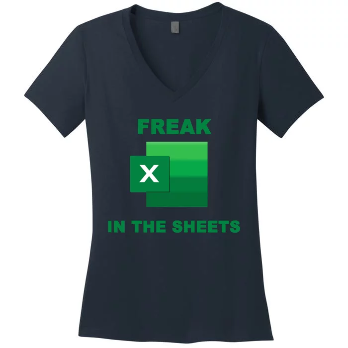 Freak In The Excel Sheets Women's V-Neck T-Shirt