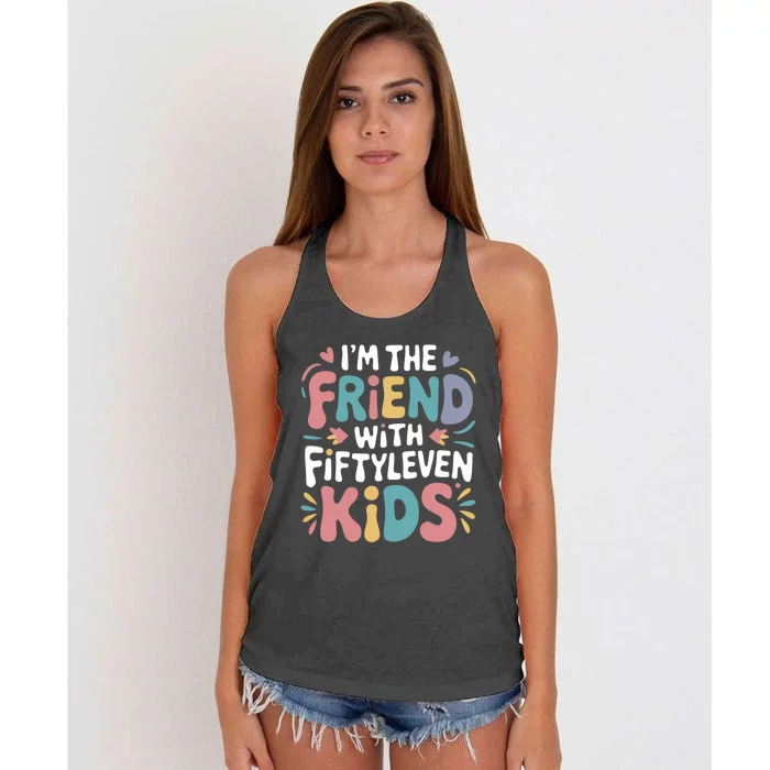 Funny IM The Friend With Fiftyleven Women's Knotted Racerback Tank