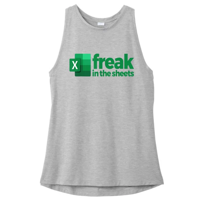 Freak In The Excel Sheets Funny Gift Ladies Tri-Blend Wicking Tank