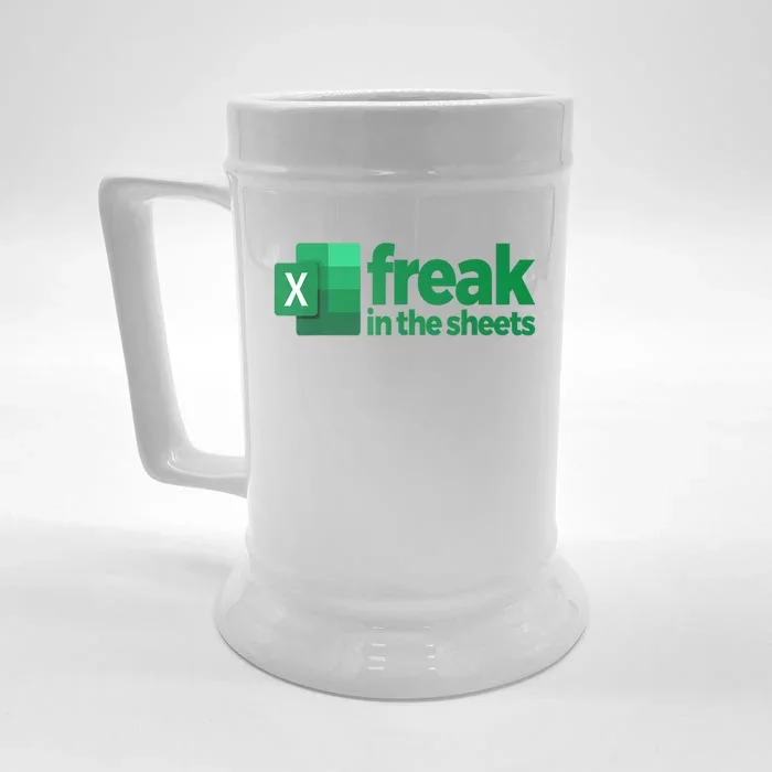 Freak In The Excel Sheets Funny Gift Front & Back Beer Stein