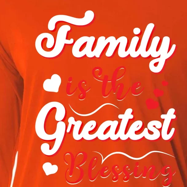 Family Is The Greatest Blessing Great Gift Cooling Performance Long Sleeve Crew