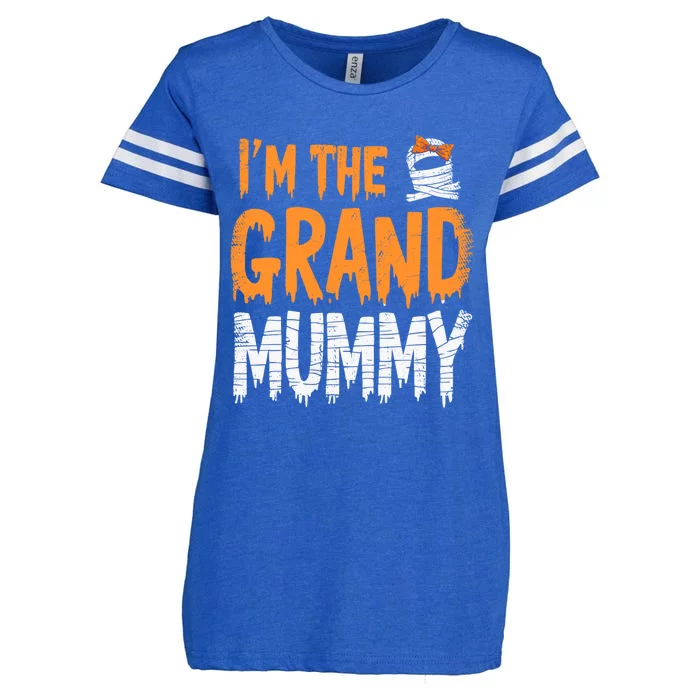 Funny IM The Grand Mummy Grandmother Halloween Costume Gift Enza Ladies Jersey Football T-Shirt