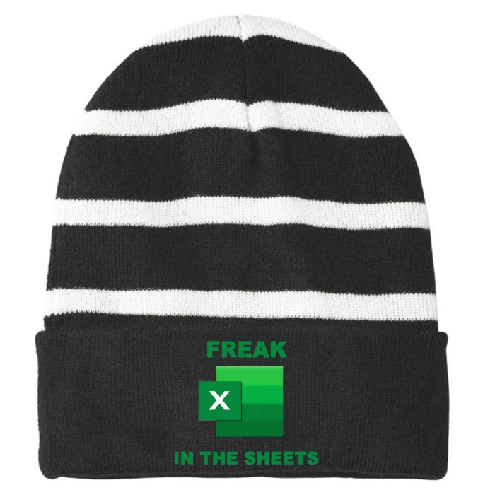 Freak In The Excel Sheets Striped Beanie with Solid Band