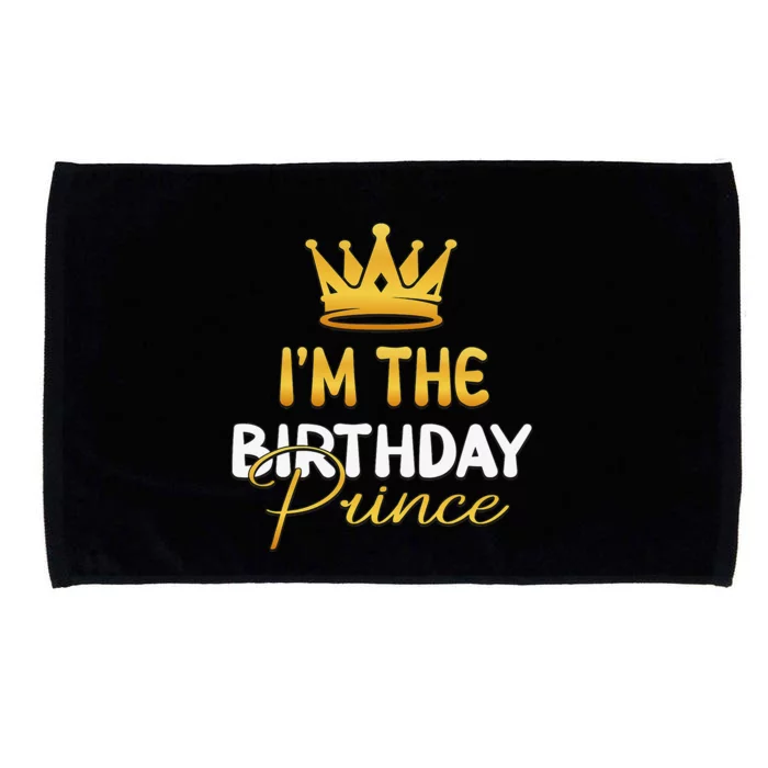 funny I'm The Birthday Prince Bday Party Microfiber Hand Towel