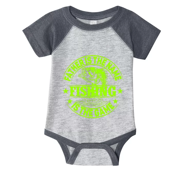 Father Is The Name Fishing Is The Game Infant Baby Jersey Bodysuit