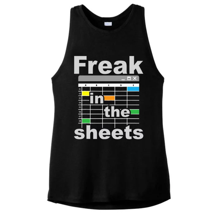 Freak In The Sheets Funny Accountant Analyst Secretary Ladies Tri-Blend Wicking Tank