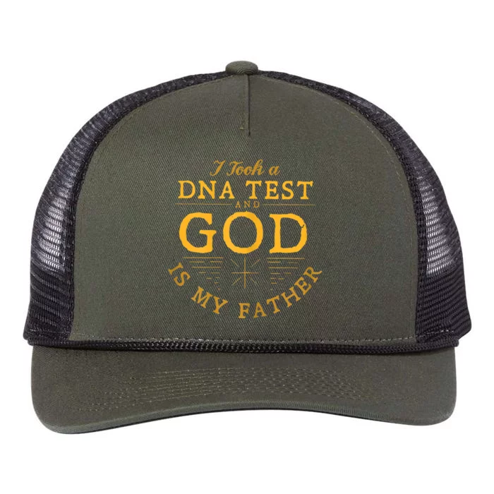 Funny I Took A Dna Test God Is My Father Jesus Retro Rope Trucker Hat Cap