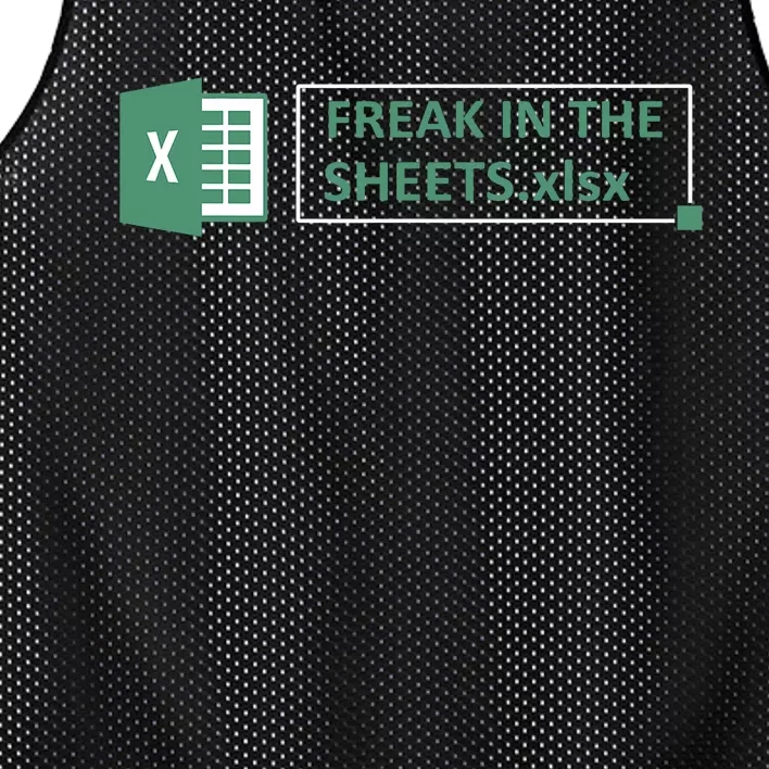 Freak In The Sheets Funny Excel Mesh Reversible Basketball Jersey Tank