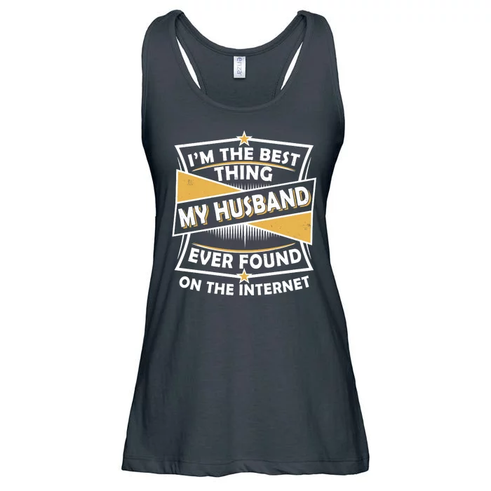 Funny I'm The Best Thing My Husband Ever Found On The Internet Ladies Essential Flowy Tank