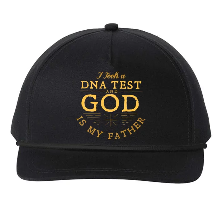 Funny I Took A Dna Test God Is My Father Snapback Five-Panel Rope Hat