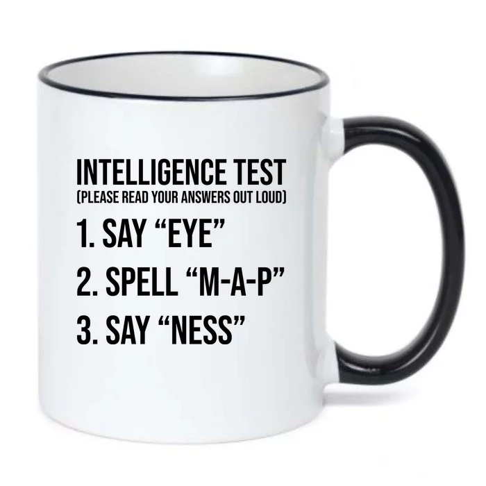 Funny Intelligence Test Black Color Changing Mug