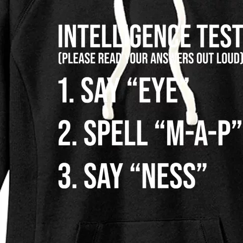 Funny Intelligence Test Women's Fleece Hoodie